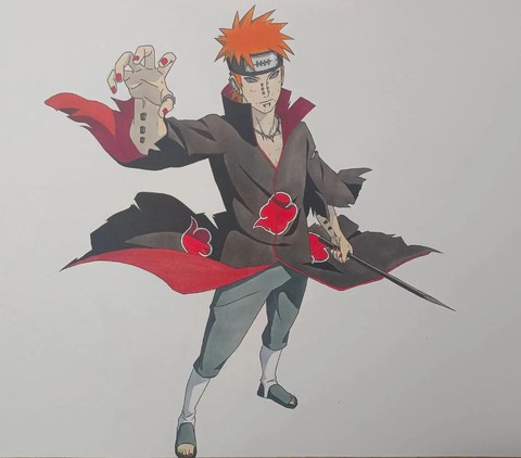 火影忍者佩恩怎么画[图1]